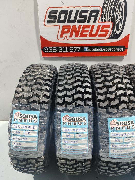 4 pneus Nelcaf novos 165-70R13 Oferta da entrega