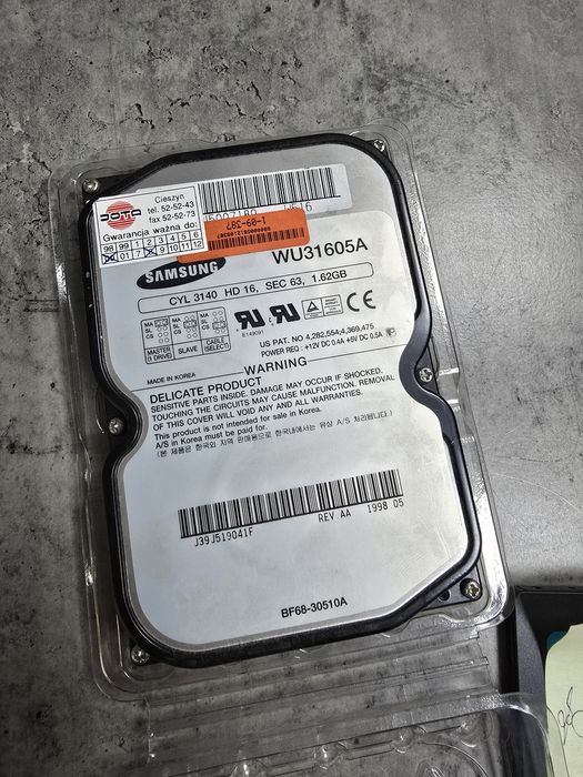 Dysk Samsung WU31605A 1.62GB ATA