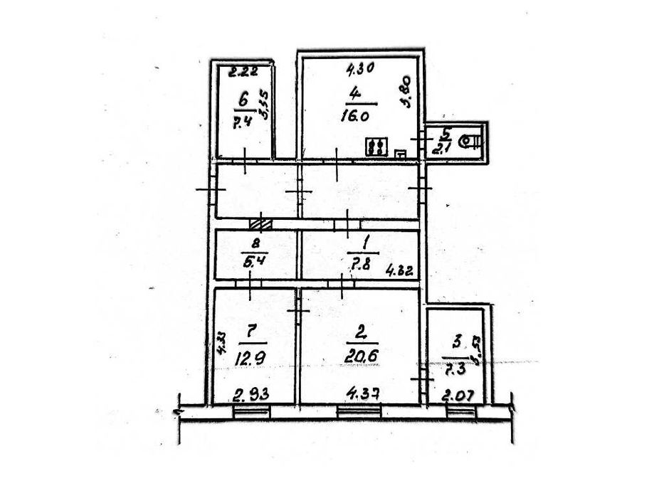 3-rooms apartment apartment by the address st. Kulikovo pole pl Oktyabrskoy revolyutsii pl (area 80 m²) - Atlanta.ua - photo 16