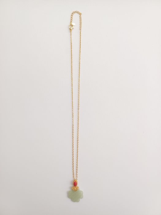 Colar de imitação de estilo clássico chinês, com fio dourado