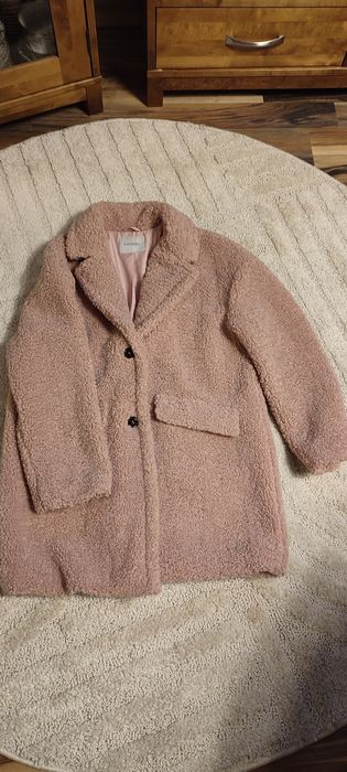 Płaszcz baranek brudny róż rozm. 46