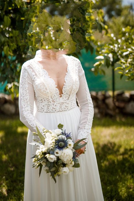 Suknia Ślubna Boho/rustykalna/romantyczna/Litera A