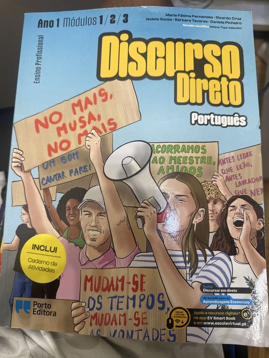 Vendo livro, discurso direto Portugues/ Ano 1/ modulo 1/2/3 maria fatima fernandes