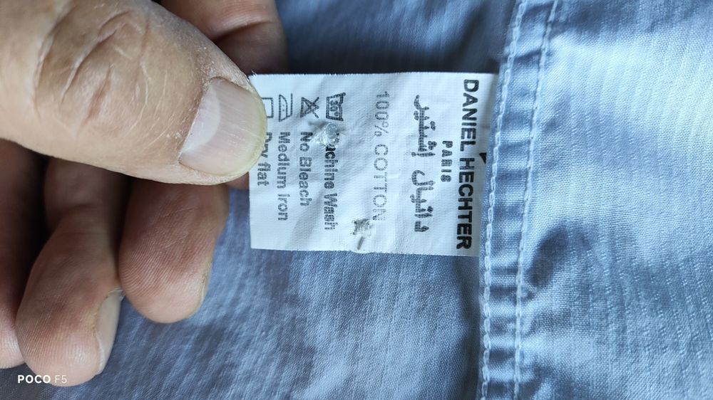 Daniel Hechter błękitna prążkowana koszula rozm 43