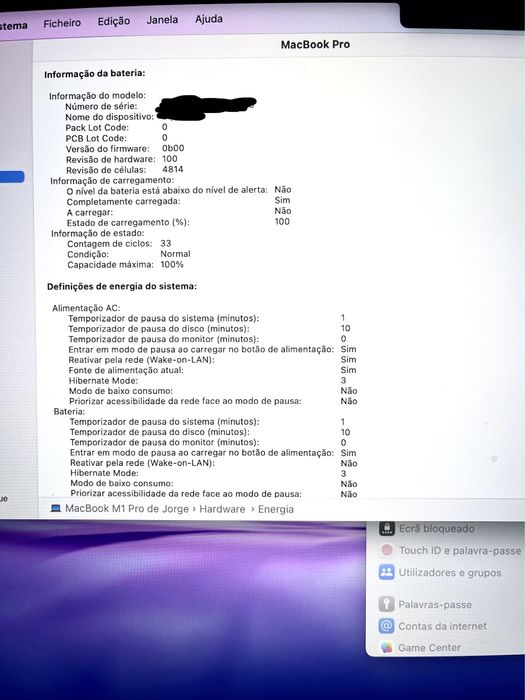 Macbook M1 Pro 14’’ 32gb ram 512gb ssd