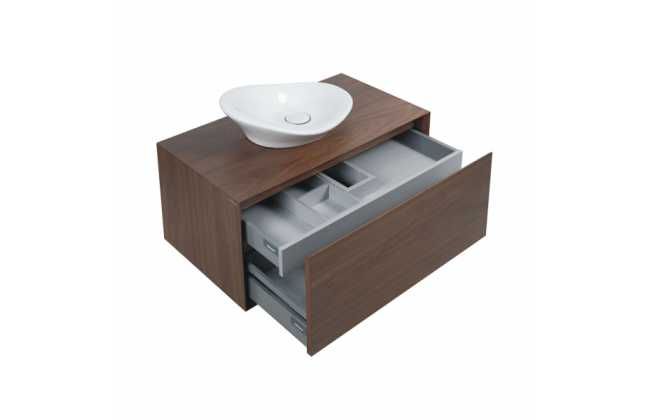 Móvel suspenso Sanindusa View de 90cm, nogueira, novo (caixa original)