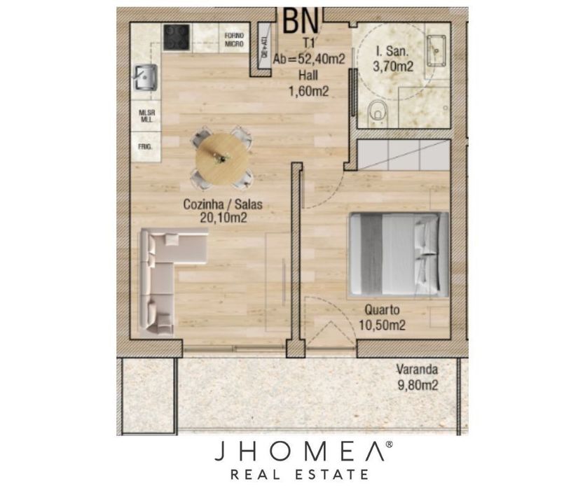 Apartamento T1 - Valley Place, Forca, Aveiro