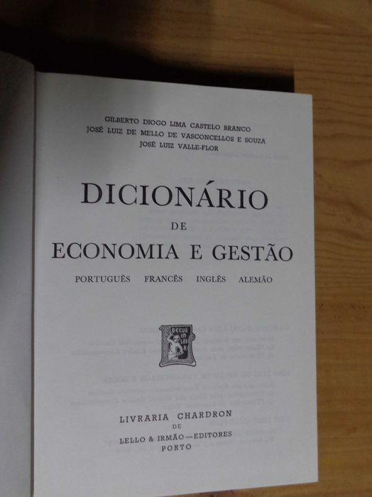 Livro – Dicionário de Economia e Gestão