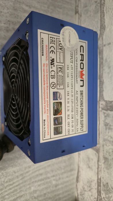 Блоки живлення Crown CM-PS500SMART, 500w, CPU 4+4, GPU 6pin