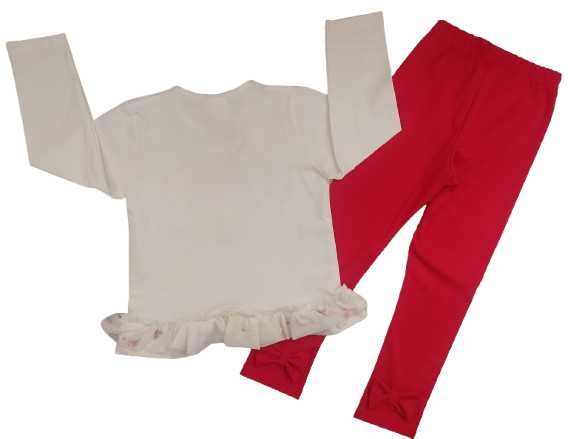 Komplet dla dziewczynki Kot Pusheen getry i bluzka rozmiar 110, nowy