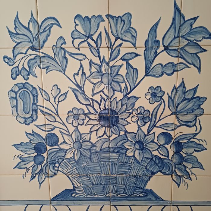 Painel de azulejos pintados à mão