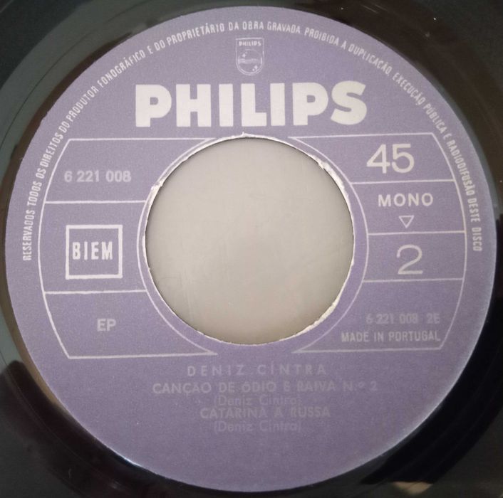 Deniz Cintra	- - - - -	Canções de Ódio e Raiva	- - - - -	EP