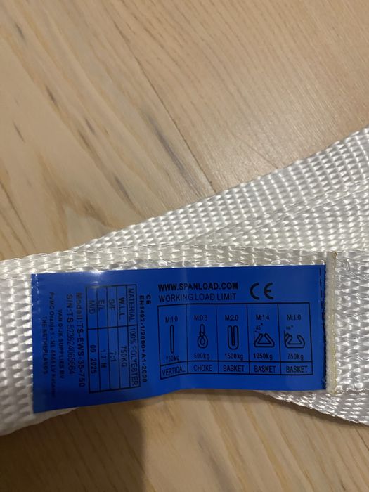 Pas transportowy dźwigowy pętlowy 1,5T CE – Spanload