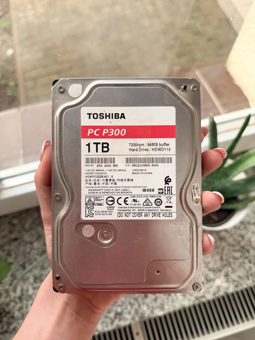 Dysk toshiba p300 1T 64MB  7.2 K sata  HDWD