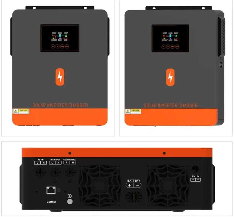 PowMr 6.2KW гібридний сонячний інвертор 48V 230V подвійний вихід з MPPT 120A