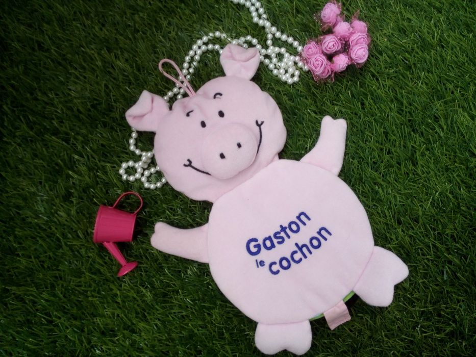 Поросенок Гастон Gaston le cochon мягкая книжка-игрушка французский