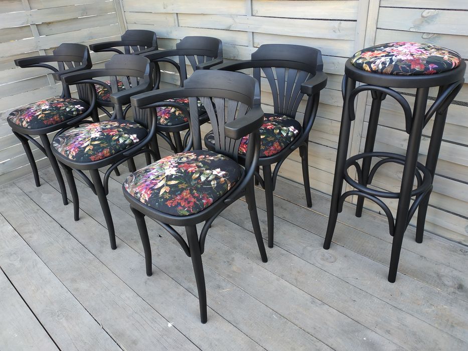 Krzesła fotele thonet wachlarz vintage po renowacji 80sztuk