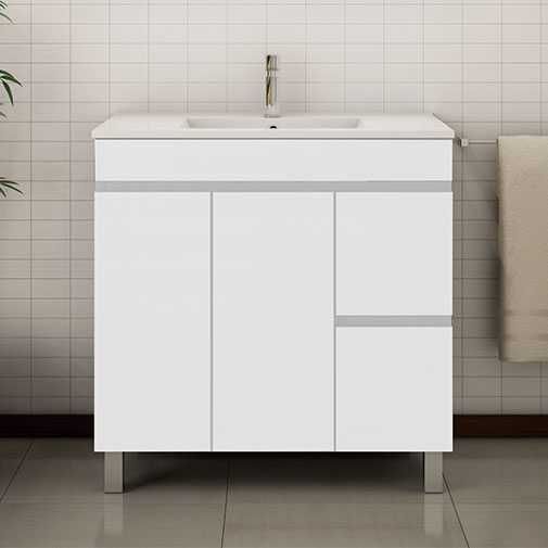 Móvel de Casa de banho c/ 2portas e 2 gavetas com Lavatório Cerâmico