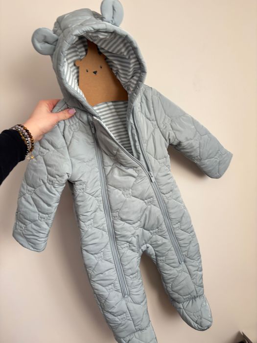 Kombinezon przejściowy pikowany turkus 9-12 next lindex h&m Zara c&a