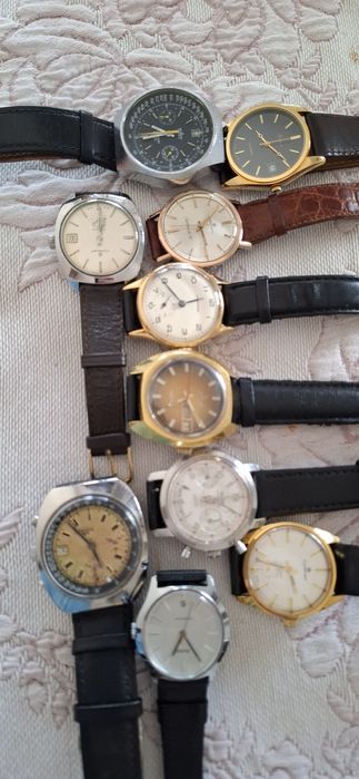 Vendo lote 10 relogios automaticos e alguns corda co ografos
