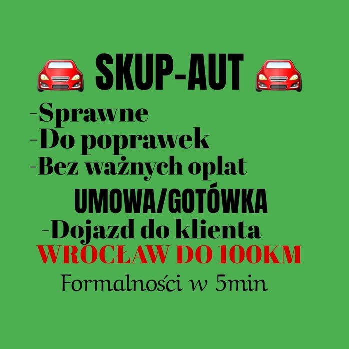 SKUP AUT/gotówka legalnie dojazd formalności w 5 min /