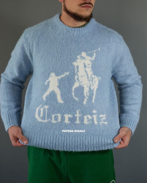 Corteiz ОРИГІНАЛ Jackin Knit Sweater (M) Blue