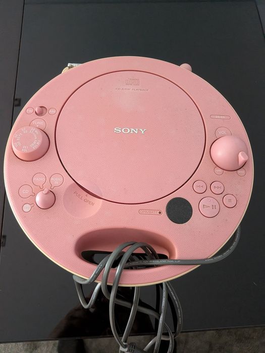 Rádio Leitor de CD Sony ZS-E5 Rosa – Excelente Estado