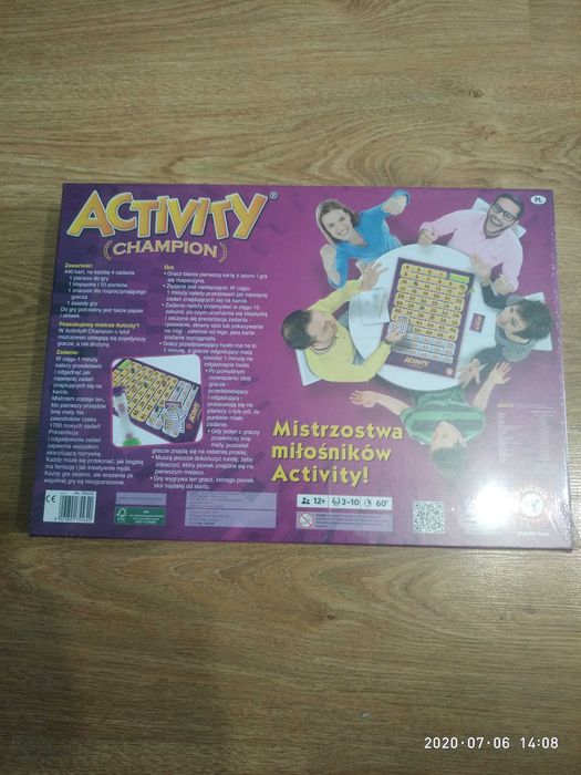 Gra planszowa dla dzieci i dorosłych Activity Champion.(Kalambury)