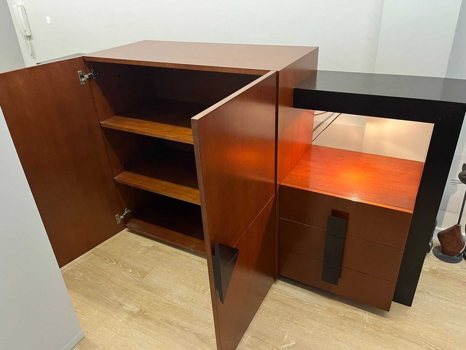 Móveis para Sala Estar/Jantar Nogueira e Wengé