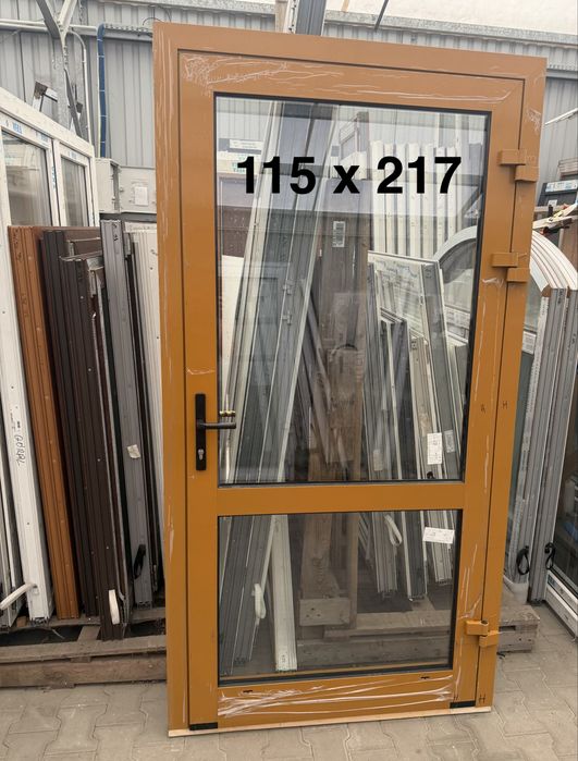 Drzwi Aluminiowe nowe, przeszklone 115 x 217