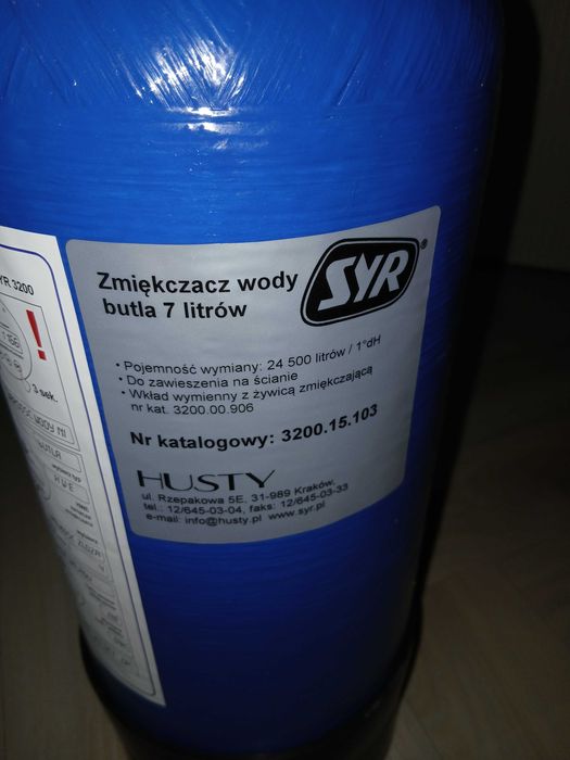 Syr zmiękczacz wody do instalacji grzewczej butla 7l NOWY