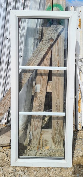 OKNA KacprzaK Witryna 49x132 FIX Używany PCV Plastikowy Lider Okna OLX