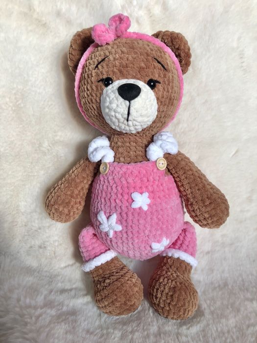 Miś ręcznie robiony na szydełku. Duży 35 cm. NA ZAMÓWIENIE