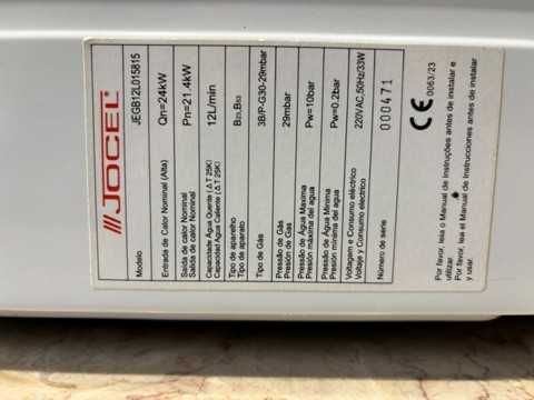 Vendo esquentador JOCEL