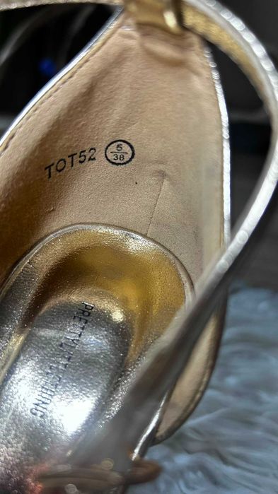 Sandały na szpilce 38 | błyszczące szpilki high heels wesele sylwester