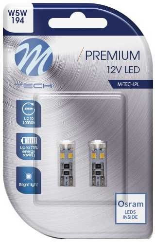 Lâmpadas LED M-Tech H7 H4 HB3 HB4 W5W Canbus