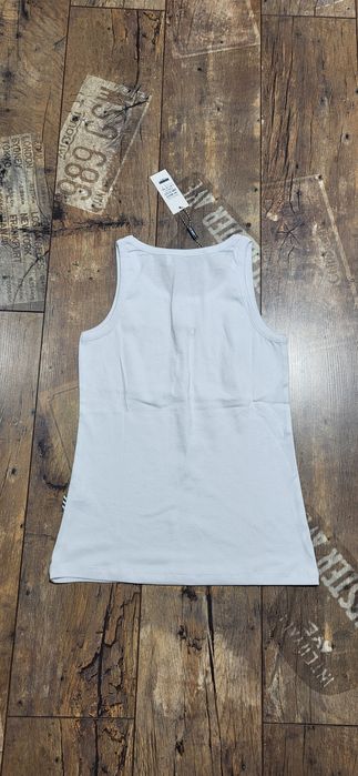 Biała bluzka top na ramiączkach damska bokserka Off white M