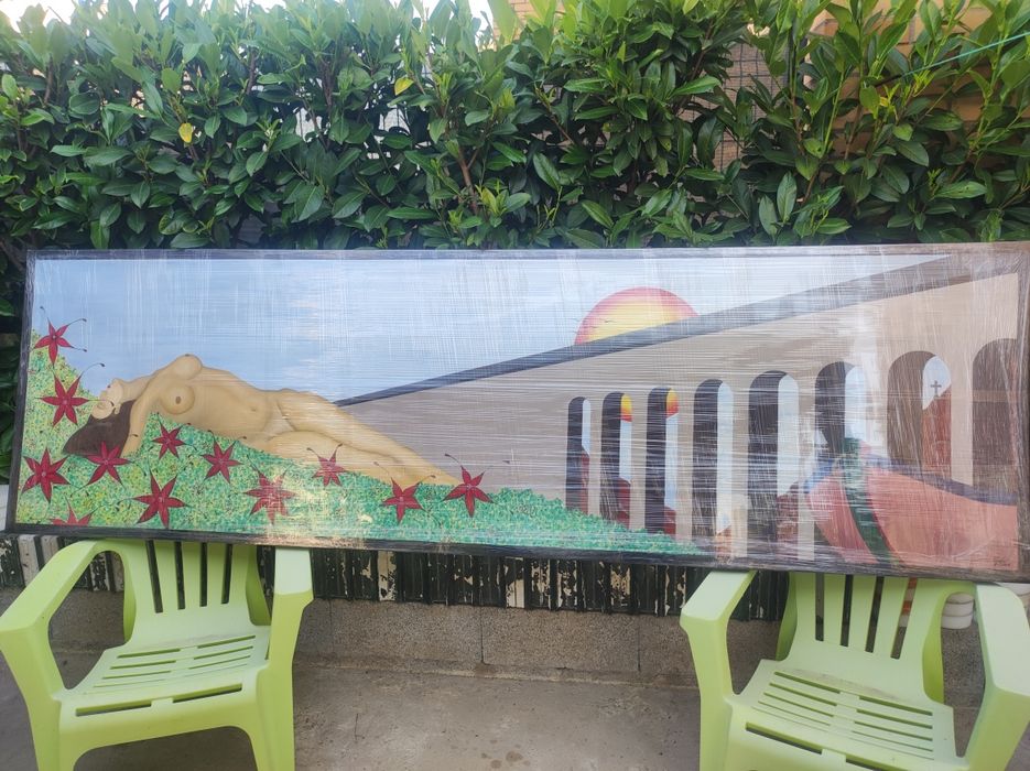 Quadro pintado a óleo 2900 X 900