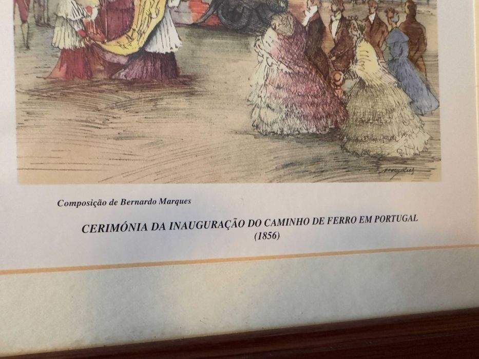 Quadro Inauguraçao Caminhos de Ferro