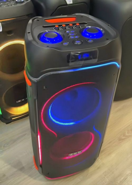 Акустична портативна  колонка ZXX 100 Вт з караоке та мікрофонами.