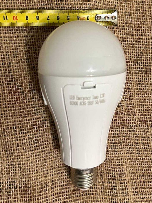 LED-лампа з двома акумуляторами 18650 12w 220v e27 Аварійне вимкнення