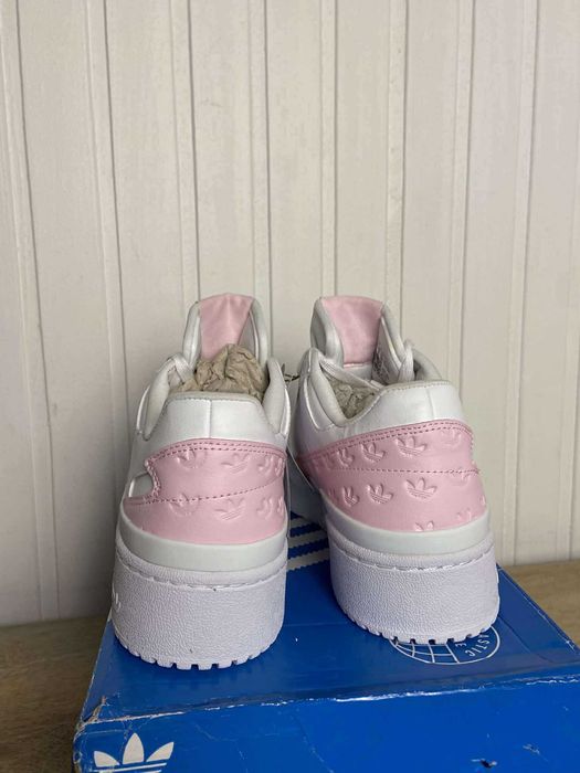 Buty tenisówki adidas forum bold białe org skórzane 38