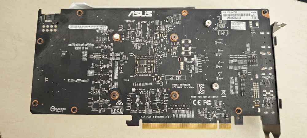 ASUS GeForce GTX 1060 Dual OC 6GB GDDR5
