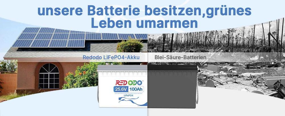 акумулятор REDODO 100aH 24v BMS LiFePo4  ЄВРОПА Bluetooth