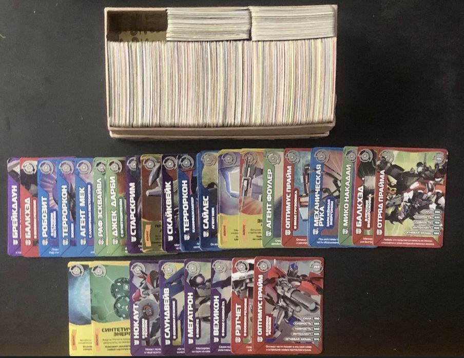 Карточки трансформеры и черепашки ниндзя