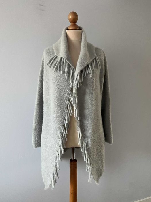 Alpaka kardigan kamizelka płaszcz narzutka bluza ocieplacz XXL