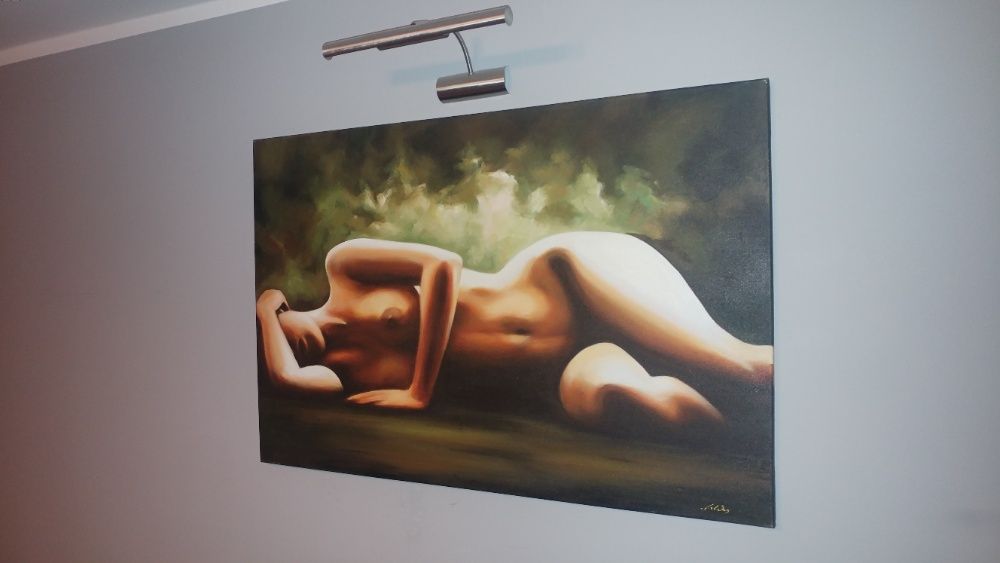 Obraz olejny na płótnie Naga kobieta Akt kobiecy