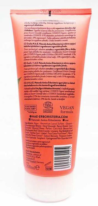 3X N.A.E. żel pod prysznic nawilżający VEGAN tuba 200 ml nowy 3 sztuki