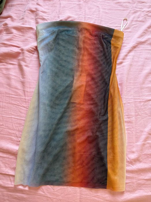 Bec & bridge Vestido Cai-Cai em Tule Multicolor Strapless Dress in Multicolor Tulle