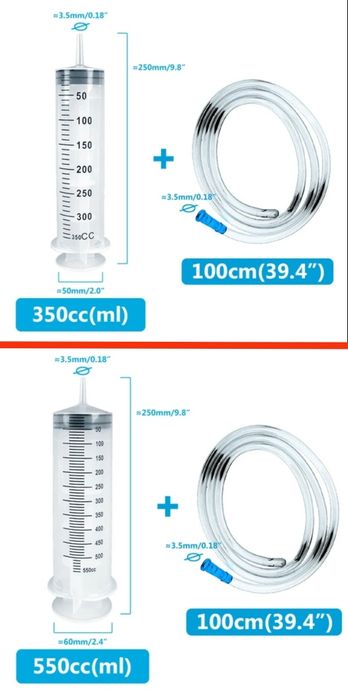 Шприц большой Шприц больших размеров Великий шприц 300мл 550мл 350мл